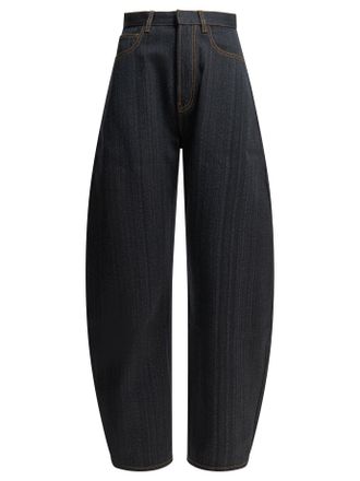 Alaia ronde jeans met wijde pijpen