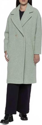Maison Lener Surface Oversized Coat In Sage