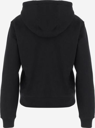 Burberry Womens Hooded Cotton Sweatshirt Black Knitwear Sweater