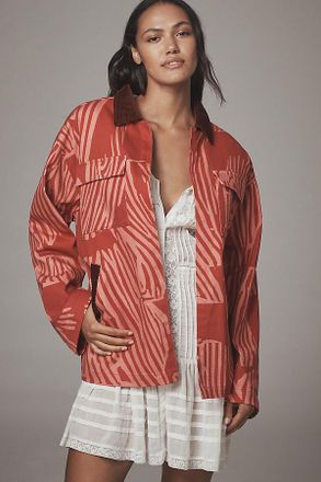 Bel Kazan Printed Open-Front Jacket