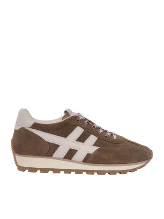 Hogan H701 Calfskin Suede Contrasting Sneakers