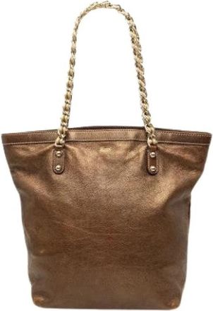 Gucci Pre-owned Capri Tote Bag - Dames - Vintage Shopper - Bruin - ONE Size - Leer - Vintage