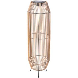 Beliani Outdoor Solar Lantern Natural Synthetic Material Woven Shade LED Garden Patio Energy-Efficient DONGWE