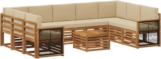vidaXL Vidaxl Set Divani Legno Di Acacia Massello
