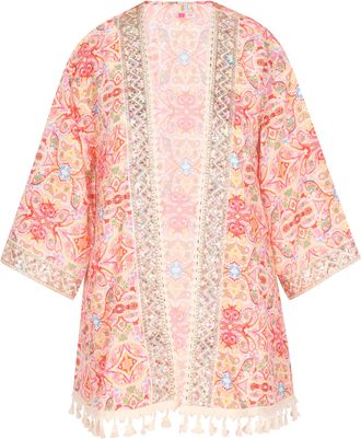 Izia Kimono Dames Roze Veelkleurig