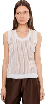 Varley Aldcroft Stitch Knit Tank Top Womens Sweater Snow White : XXS, Cotton