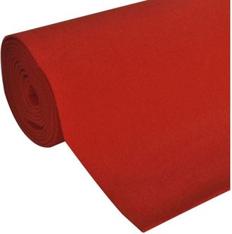 vidaXL Vidaxl - Alfombra de pasillo roja 1 x 10 m muy densa muy densa 400 g/m²