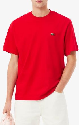 Lacoste Cotton Crewneck T-Shirt in Red at Nordstrom, Size 6