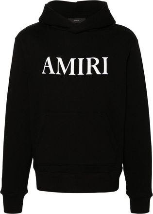 Amiri Logo-Print Cotton Hoodie - Mens - Cotton