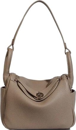 Generic Compatible For Womens Shoulder Bag Crossbody Leather Handbag Lining Zipper Closure(Camel)