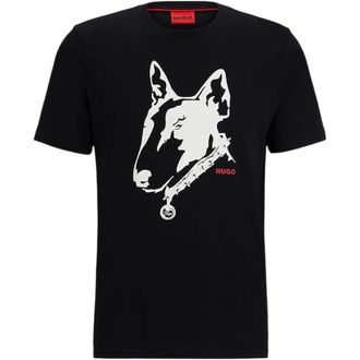 HUGO BOSS Hugo Unisex Hond voor Volwassenen T-Shirt (Zwart)