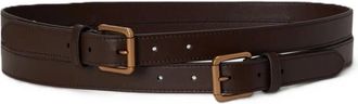 Ralph Lauren Cintura alta a doppio cinturino con doppia fibbia - - Accessories - Donna - Marrone - L