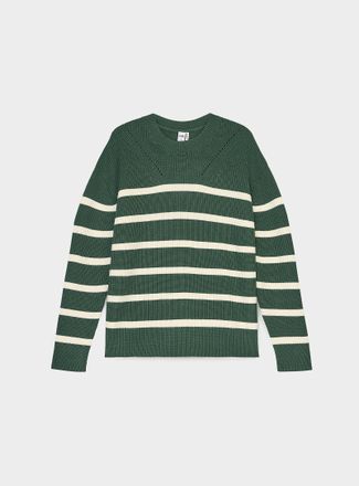 Twik Womens Oversized striped ribbed sweater