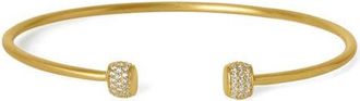 Dean Davidson Juliette Pav&eacute; Twist Bangle in White Cz/gold at Nordstrom