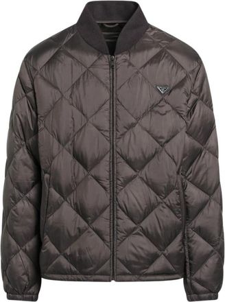 Prada Selva Down Jacket - Heren - Bomber jackets - Bruin - XL - Leer - Jassen