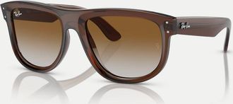 Ray-Ban Reverse - Occhiali da sole marrone trasparente con lenti marroni