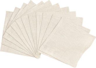 Solino Home Linen Cocktail Napkins Set of 12, 6 x 6 Inch for Dining Table, Holiday and Everyday Table Decor - Athena in Light Natural at Nordstrom