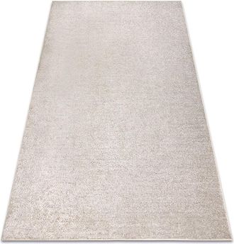 RugsX Rugsx - Carpet wall-to-wall santa fe beige 33 plain, flat, one colour beige 100x300 cm