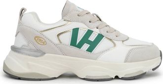 Vintage Havana Womens Dash 2 Sneaker In White/green/washed Gold