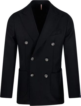 Santaniello Jack met dubbele rij knopen en puntige revers - Blauw