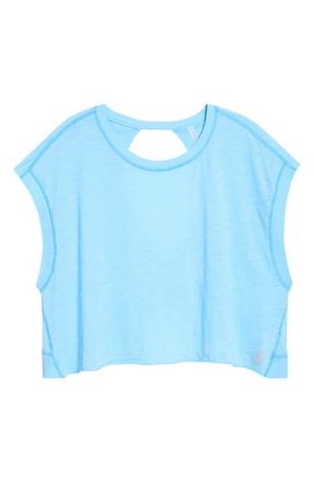 Free People FP Movement My Tee Time Open Back T-Shirt in Bright Blue at Nordstrom, Size X-Large