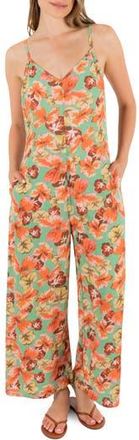 Hurley Gingko Clouds Pring Wide Leg Jumpsuit in Ginko Green at Nordstrom Rack, Size X-Small