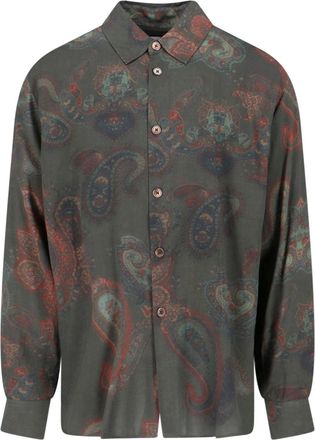 Our Legacy Green Forgotten Paisley Patterned Shirt