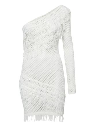 Tularosa crochet-fabric one-shoulder mini dress - women - Cotton/Acrylic - M - White