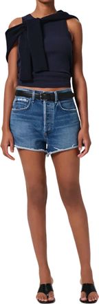 Citizens Of Humanity Womens Marlow Raw Hem Denim Short In Allora