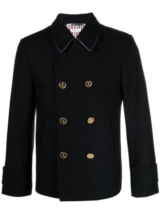 Thom Browne Caban doppiopetto - Blu