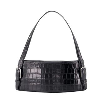 Coperni Bolso de hombro ergon&oacute;mico Croco - Bags - Mujer - Negro - ONE SIZE