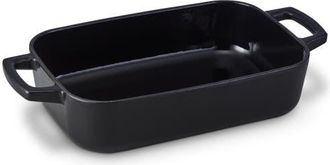 alva Nori Enameled Cast Iron Backing Dish & Roasting Pan - 12x8 in Black at Nordstrom