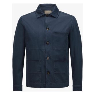 Woolrich Light Jackets, male, Blue, Size: S Chore Shirt-Jacket