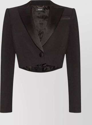 Versace wool cropped blazer