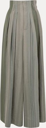 Vivienne Westwood Bag Trousers Wool Sage-camel 38 Women