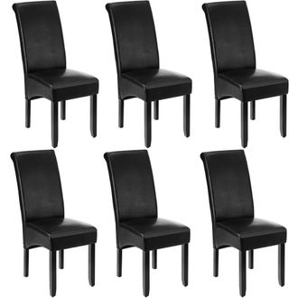 TecTake Dining Chair Set Of 6 - Black | Size: 6 Pack