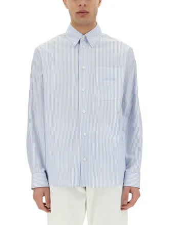 Versace Light Blue Stripes Shirt