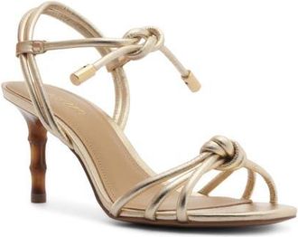 Arezzo Mira Ankle Strap Sandal in Platino at Nordstrom, Size 5.5