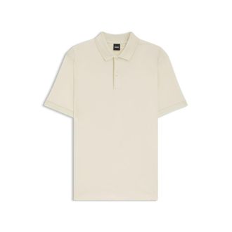 BOSS Monogram-placket polo shirt in a cotton blend