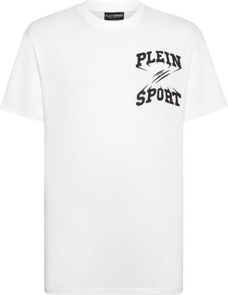 Plein Sport logo-print crew-neck T-shirt - men - Cotton - L - White