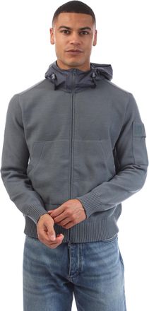 C.P. Company Mens C.P. Company Metropolis Extrafine Merino Wool Full Zip Hoodie in Grey