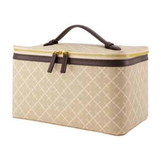 By Malene Birger Quilted Diamond Pattern Vanity Case - Beige