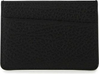 Maison Margiela Stitch Gedetailleerde Kaarthouder - Heren - Portefeuilles - Zwart - ONE Size - Leer - Accessoires