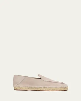 Loro Piana Mens Seaside Walk Suede Espadrilles