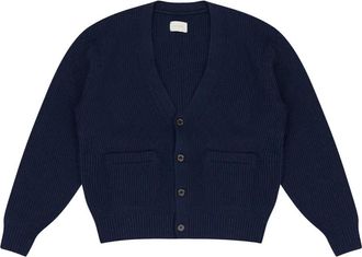 Aim&eacute; Leon Dore Cardigan con lavorazione a nido dape - Blu