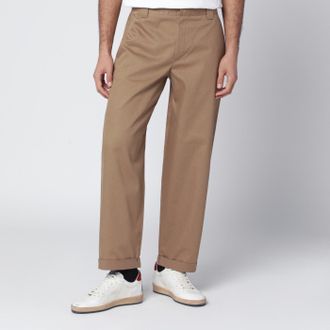 Golden Goose Beige Cotton Blend Trousers