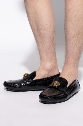 Versace Drivers Loafers, Mens, Black