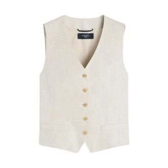Max Mara Vests, female, Beige, Size: XL Vests