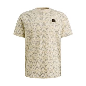 PME Legend Short sleeve r-neck slub jersey ao - Heren - Tops - Beige - Maat: L Jersey