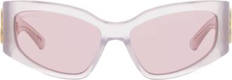 Balenciaga Pink Cat Eye Ladies Sunglasses BB0321S 012 57